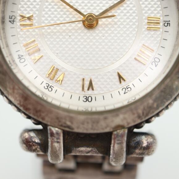 Vintage Fossil Womens Two Tone Watch 27mm Round Dial Steel Bracelet ES3589 Works - Picture 8 of 14